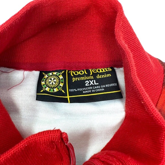 TOOL JEANS Vintage Mens King Of Hearts Cards Full Zip Track Jacket 2XL *RARE* - Picture 3 of 11